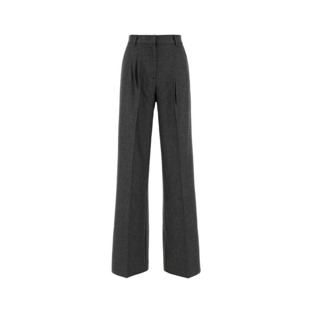 The Andamane Women Dark Grey Twill Wide-Leg Nathalie Pant